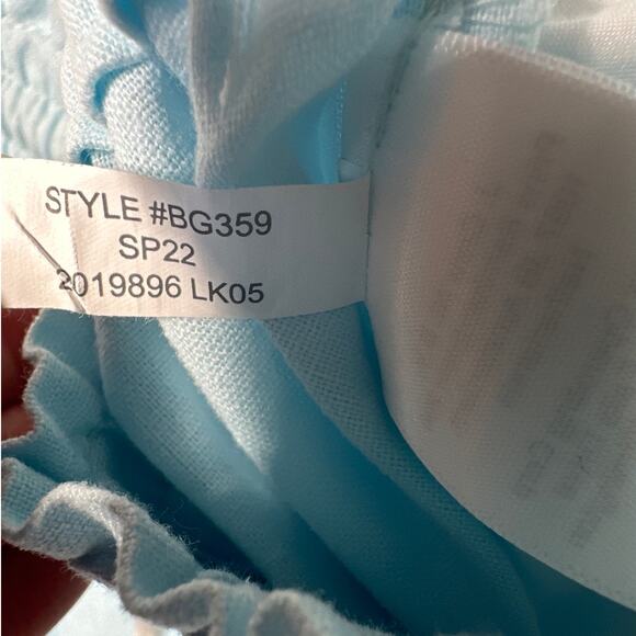 J. Crew Linen-Cotton Blend Wide-Leg Paper-Bag Pants Light Blue Sz M BG359 Casual - Picture 12 of 12